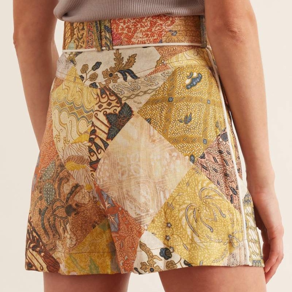 Zimmermann Brightside Batik Patch High Waist Shor… - image 3